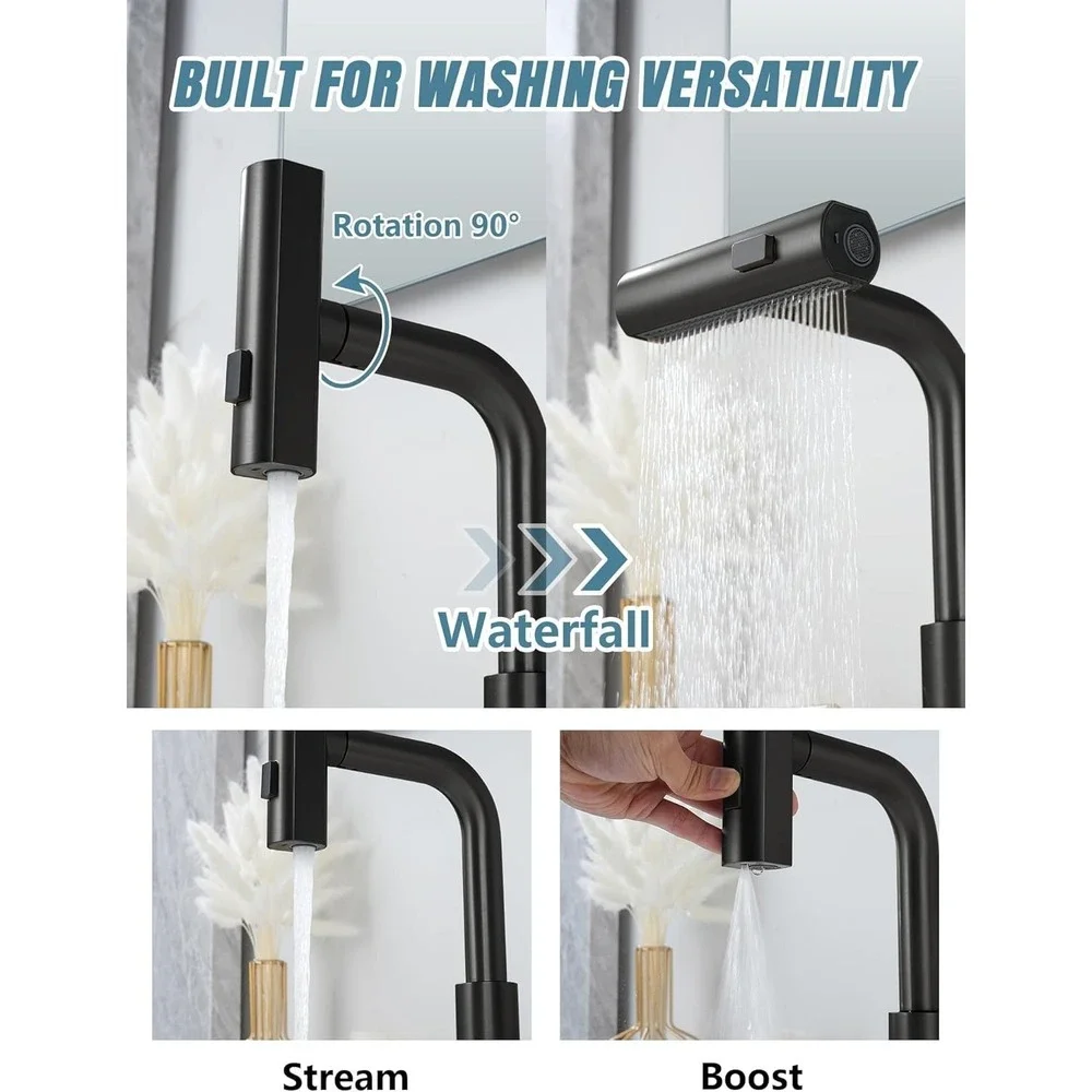 Lefton BFWS2401 Waterfall Bathroom Faucet 3 Hole 8